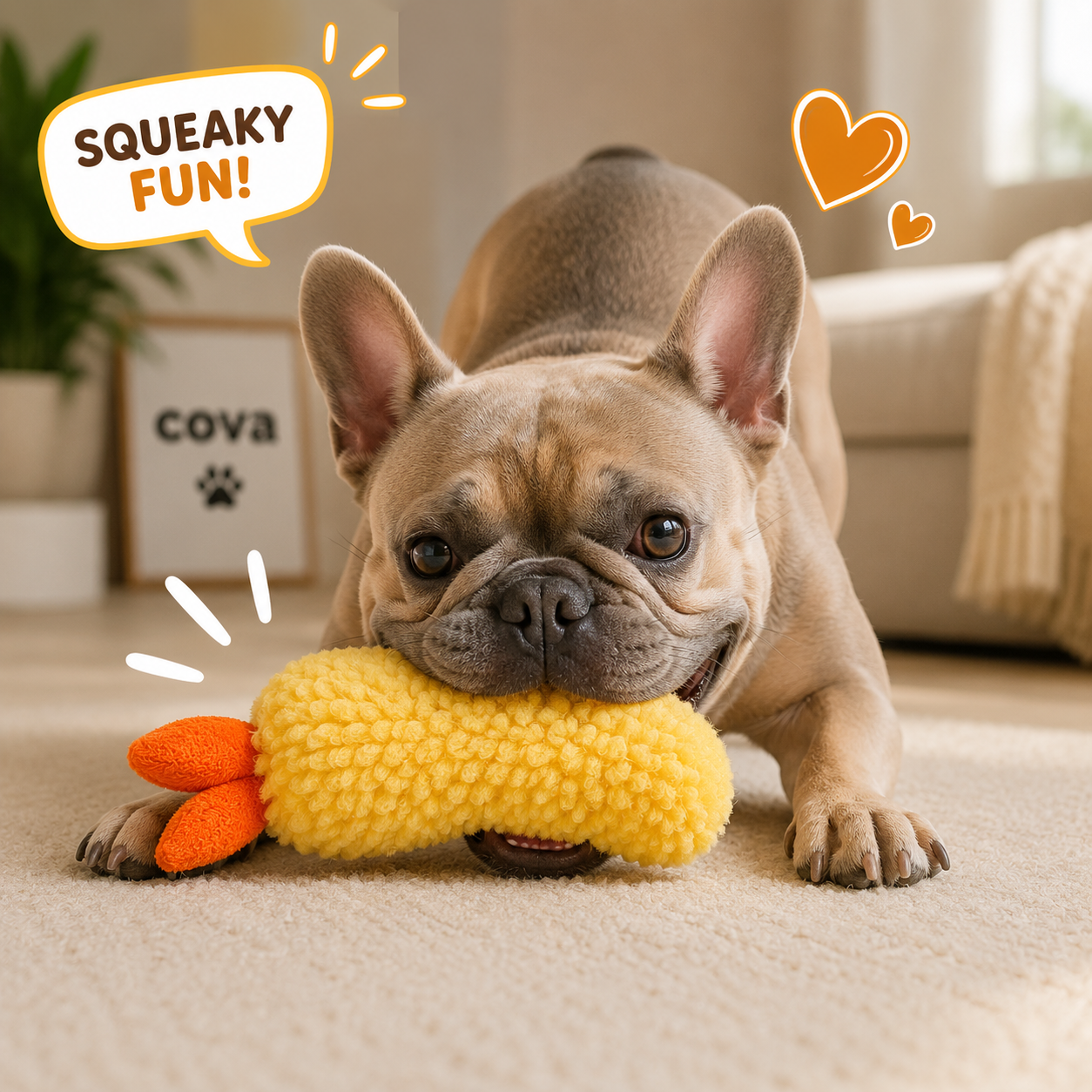 Tempura Shrimp Plush Squeaky Toy for Dogs