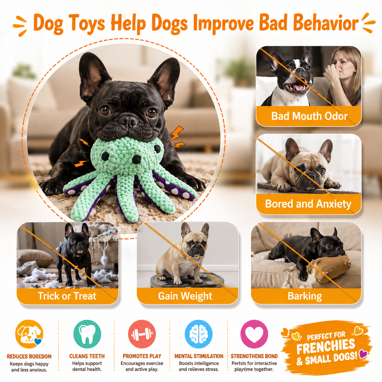 OctoBuddy™ Interactive Plush Squeaky Dog Toy